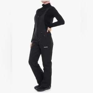 New 2 XL SkiGear Women’s Black Essential Insulated Bib Ski Snow, Size 2 XL